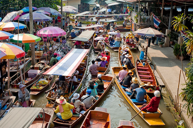 Floating Markets near Bangkok